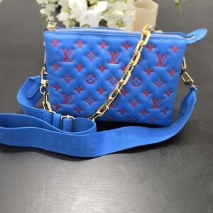 Louis Vuitton Blue and Red Crossbody Bag